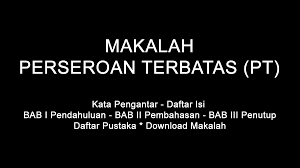 Check spelling or type a new query. Makalah Perseroan Terbatas Pt Doc Pdf Download Contoh Makalah Lengkap