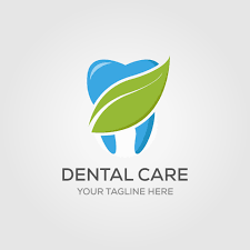Dental Care Or Dentist Logo Designs With Leaf Nature Symbol By Linimasa Dentist Logo Logo Design Nature Symbols