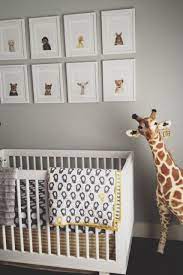 Grant K Gibson Interior Design Nursery Neutral Giraffe Nursery Theme Contemporary Nursery