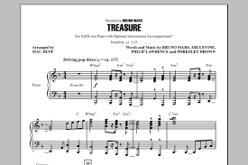 Bruno Mars Treasure Arr Mac Huff Sheet Music Pdf Notes Chords Rock Score 2 Part Choir Download Printable Sku 150154