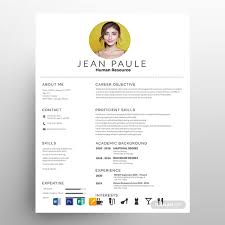 Hr Fresher Free Resume Cv Template Stockpsd