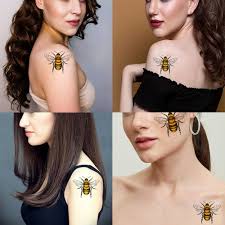 Amazon.com: Dopetattoo 6 Sheets Bee Tattoo for Kid Bee tattoos Bee  temporary tattoo Temporary Fake Tattoos For Men Adults Engraving of Honey  Bee White ...