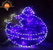 Outdoor IP65 Motif Snowflake Rope Light Snow Flakes Street Lamp Post  Commercial Christmas Decoration 2d Snowflake Motif Light