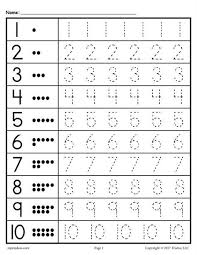 Tracing Worksheets Numbers 1 20 Preschool Tracing Kindergarten Math Worksheets Numbers Preschool