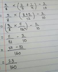 Hasil Dari 3 Per 8 Dikali Buka Kurung 2 Per 3 1 Per 4 Tutup Kurung Dikurang 2 Per 10 Brainly Co Id