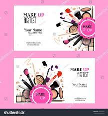 Tag studio cara or cara cosmetics in your selfie on fb or ig showing/wearing your favorite cara products, or showing us your best look! Make Up Artist Business Card Design Set Cosmetic Products Vector Illustration With Pencil Eye Shadow Powder Lipstick Mascara B Desain Banner Desain Papan