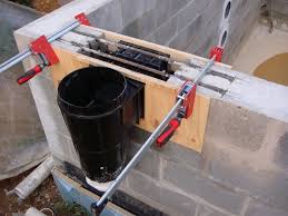 How To Set The Skimmer S In An All Block Pond Small Backyard Pools Concrete Pool Homemade Swimming Pools