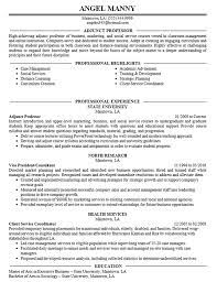 800 x 800 pixels (227276 bytes). Adjunct Professor Resume Example College University