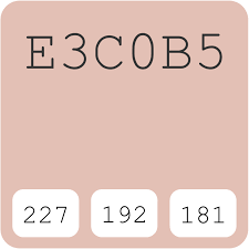 e3c0b5 hex color code schemes paints