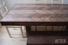 Beautiful Diy Table Diy Dining Table Dining Table Design Herringbone Wood