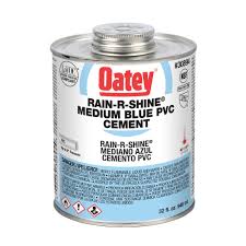 oatey rain r shine medium blue pvc cement oatey