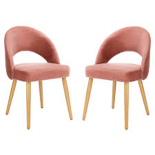 Retro kitchenette sets with upholstered chairs. Safavieh Giani Dusty Rose Retro Dining Chair Set Of 2 The Home Depot Canada