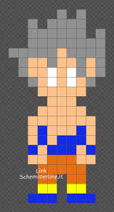 Goku Ultra Instinct Disegno Hama Beads Facile 10x20 Schemiperline It Disegni Perline Schema