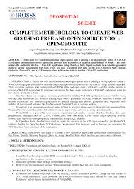 No matter your mission, get the right gis software to accomplish it. Pdf Complete Methodology To Create Webgis Using Free And Open Source Tool Opengeo Suite