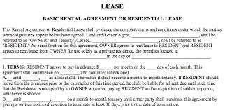 basic rental agreement in a word document for free