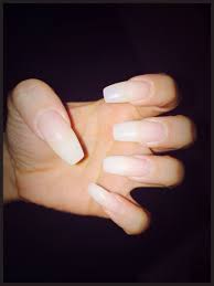 Coffin Fibreglass Nails Before Paint Natural Acrylic Nails Fiberglass Nails Nails