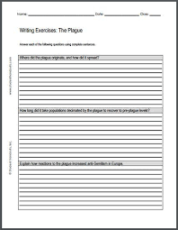The Plague Writing Exercises Student Handouts In 2020 Writing Exercises Essay Questions Online Study