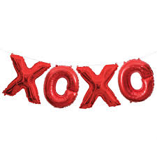 Foil Xoxo Letter Balloon Banner 9 Ft Red 1ct Walmart Com Valentine Banner Balloon Banner Letter Balloons