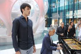 Matteo first shot to fame in 2018 singing a duet with his father on. Andrea And Matteo Bocelli Playing Piano Andrea Father And Son