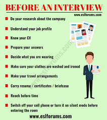 Asking questions during and at the end of the interview demonstrates that you're engaged. How To Prepare For An Interview Esl Forums