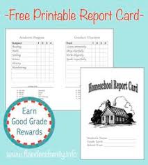 You can easily create a homeschool report card using basic computer software and the grades from your child's homeschool courses. Free Printable Report Cards And Lots Of Other Great Charts And Lists For Homeschoolers School Report Card Kindergarten Report Cards Report Card Template