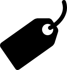 Tag Silhouette With A Cord Free Icon Free Icons Sale Banner Truck Coloring Pages