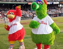 He is a large, furry, green bipedal flightless bird with an extendable tongue. Phillies Mascot Meets His Match Sports Lancasteronline Com