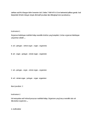 Matematika kelas 5 kurikulum ipa smp kelas 8 buku. Latihan Soal Ipa Ulangan Akhir Semester Uas 2 Kelas 7 Smp Mts K13 Ini Berbentuk Pilihan Ganda