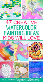 Great ideas for indoor kids crafts and activities. These Watercolor Painting Ideas Will Inspire You And Your Kids To Create And Have Fun There Are So Many Kids Watercolor Watercolor Projects Kids Art Projects