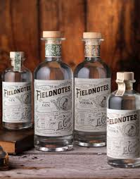 La Crosse Distilling Co Fieldnotes Gin Vodka Cf Napa Brand Design Spirits Packaging Design Bottle Design Packaging Alcohol Packaging