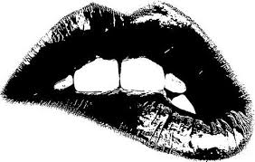 Black And White Kiss Tattoo Teeth Biting Lips Art Printables Downlable Art Printables Womans Mouth Digital Image Download Art Graphics Clipart Png Clip Art Teeth Art Lip Art Lipstick Art