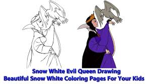 Awesome coloring pages cartoon snow white 154 evil queen disney evil queen coloring pages ideas. Snow White Evil Queen Drawing Beautiful Snow White Coloring Pages For Your Kids Youtube