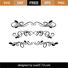 Free Black Flourish Borders Svg Cut File Lovesvg Com