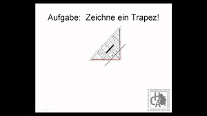 In euclidean geometry, a convex quadrilateral with at least one pair of parallel sides is referred to as a trapezium in english outside north america, but as a trapezoid in american and canadian english. Trapez Mit Geodreieck Zeichnen Youtube