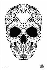 Color with tattoo containing a skull, a snake and beautiful roses with leaves. Pin By Cat Robyn On Coloring Skulls Malvorlagen Halloween Mandala Malvorlagen Ausmalbilder Erwachsene