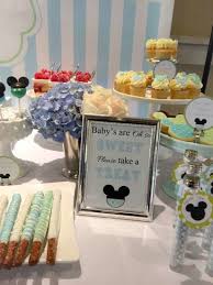 These 40+ mickey mouse party ideas will help you create the best mickey mouse birthday! Baby Mickey Mouse Baby Shower Baby Shower Ideas Mickey Baby Showers Mickey Mouse Baby Shower Disney Baby Shower