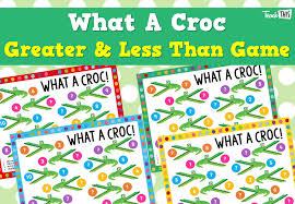 What A Croc Greater Less Than Game Classroom Games Teacher Resources Math Rotations