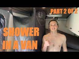 Compact Collapsible Shower In A Van Part 2 Of 2 Youtube Portable Camping Shower Dewalt Drill Van Life