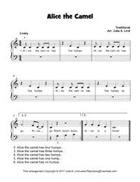 At first, the girls notice that alice has five humps. Alice The Camel Kids Free Piano Sheet Music Pdf