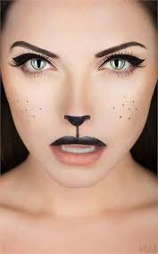 look by applying a cat makeup
