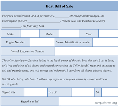 bill of sale template word
