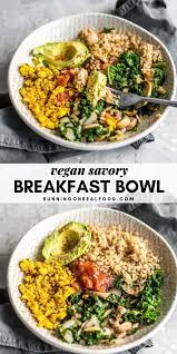 Savory Vegan Breakfast Bowl Recipe Healthy Breakfast Bowls Breakfast Bowls Recipe Plant Based Recipes Breakfast