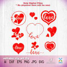 Download Heart Svg Valentine Bundle Cutting Files For Costume Graphic Design