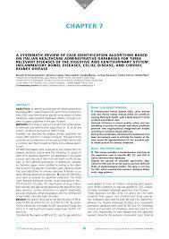 Pdf A Systematic Review Of Case Identification Algorithms Based On Italian Healthcare Administrative Databases For Three Relevant Diseases Of The Digestive And Genitourinary System Inflammatory Bowel Diseases Celiac Disease And Chronic Kidney Disease