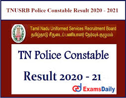 Tnusrb si result 2020 released: Tnusrb Police Constable Result 2020 2021 Out à®¤à®® à®´à®• à®• à®µà®² à®¤ à®± à®¤ à®° à®µ à®® à®Ÿ à®µ à®•à®³