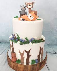 christening cake with forest animals muffins kindergeburtstag kindertorte kindergeburtstag