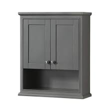 Deborah Bathroom Wall Mounted Storage Cabinet In Dark Gray At Menards Deborah Bathr Wall Mounted Bathroom Cabinets Bathroom Wall Cabinets Gray Bathroom Walls