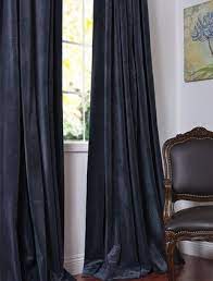 Signature midnight blue blackout velvet curtain. Give Your Home The New Look Using The Evergreen Blue Curtains Curtains Living Room Blue Velvet Curtains Pink Bedroom Decor