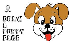 Step 3 draw a curvy line from the left ear to extend the back of the dog. How To Draw A Puppy Face Real Easy Ripon S Art Youtube