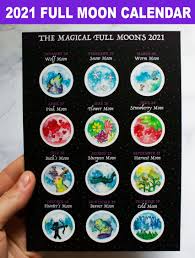 2021 Magic Full Moon Lunar Calendar Traditional Full Moon Etsy In 2020 Full Moon Moon Names Full Moon Names